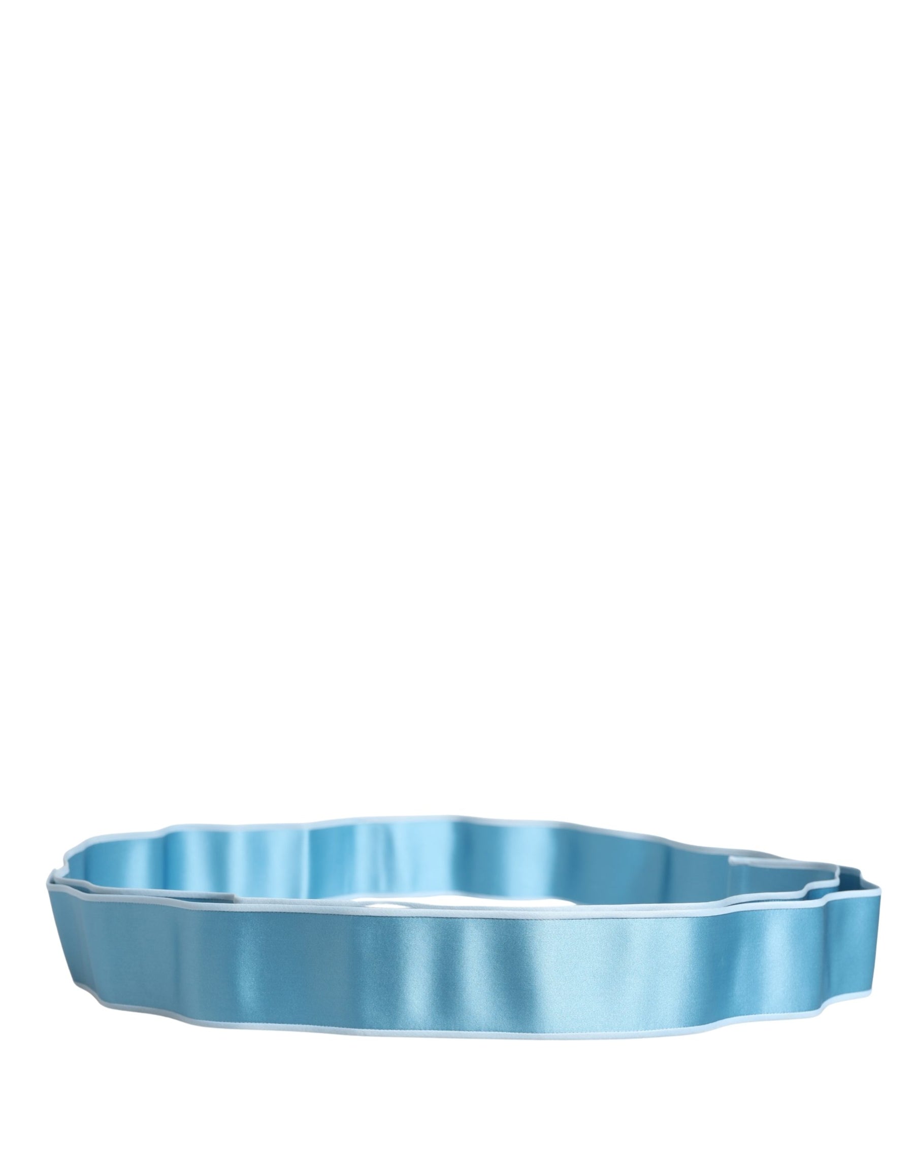 Dolce & Gabbana Light Blue Silk Satin Waist Women Cintura Belt | Regal Royce