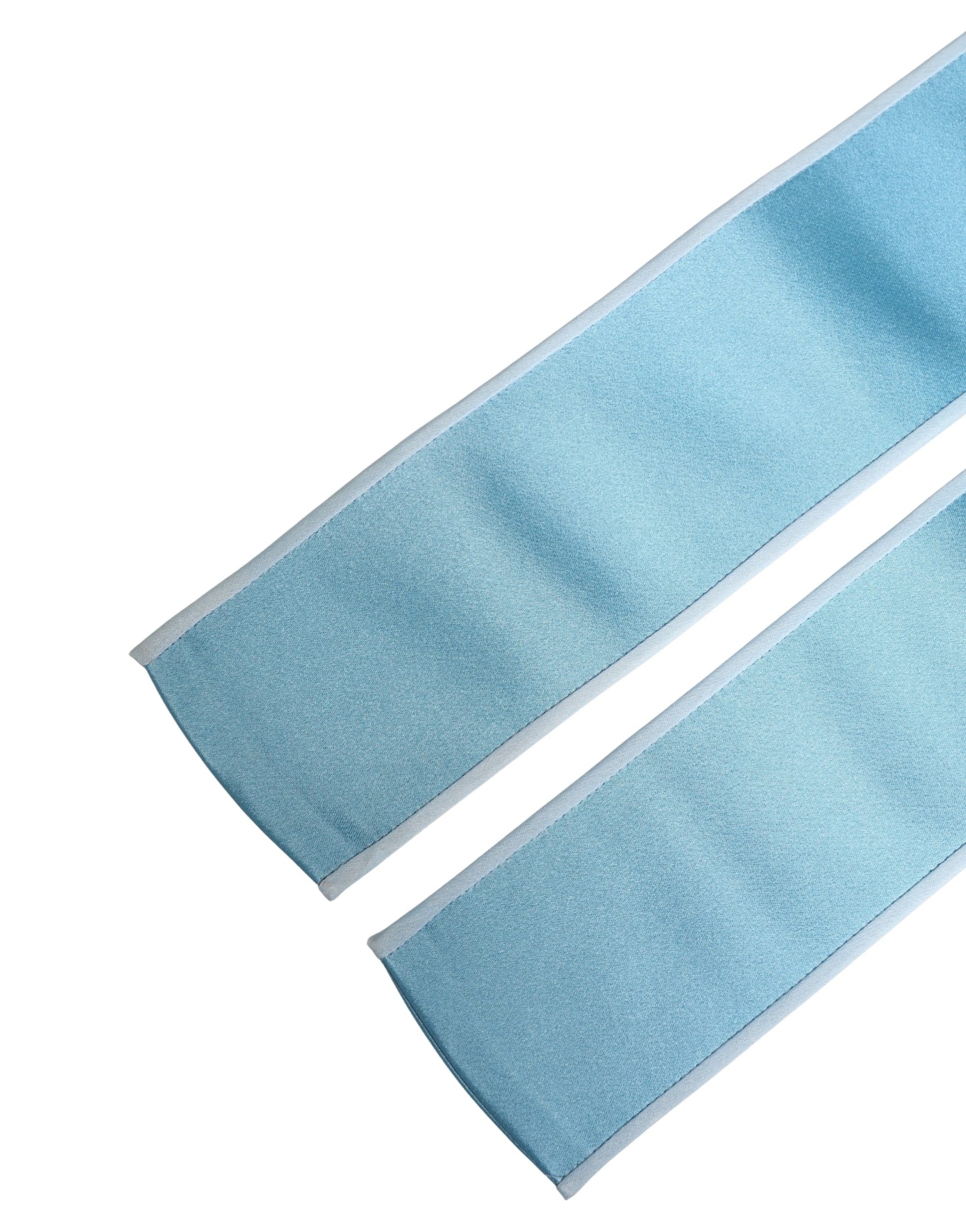 Dolce & Gabbana Light Blue Silk Satin Waist Women Cintura Belt | Regal Royce