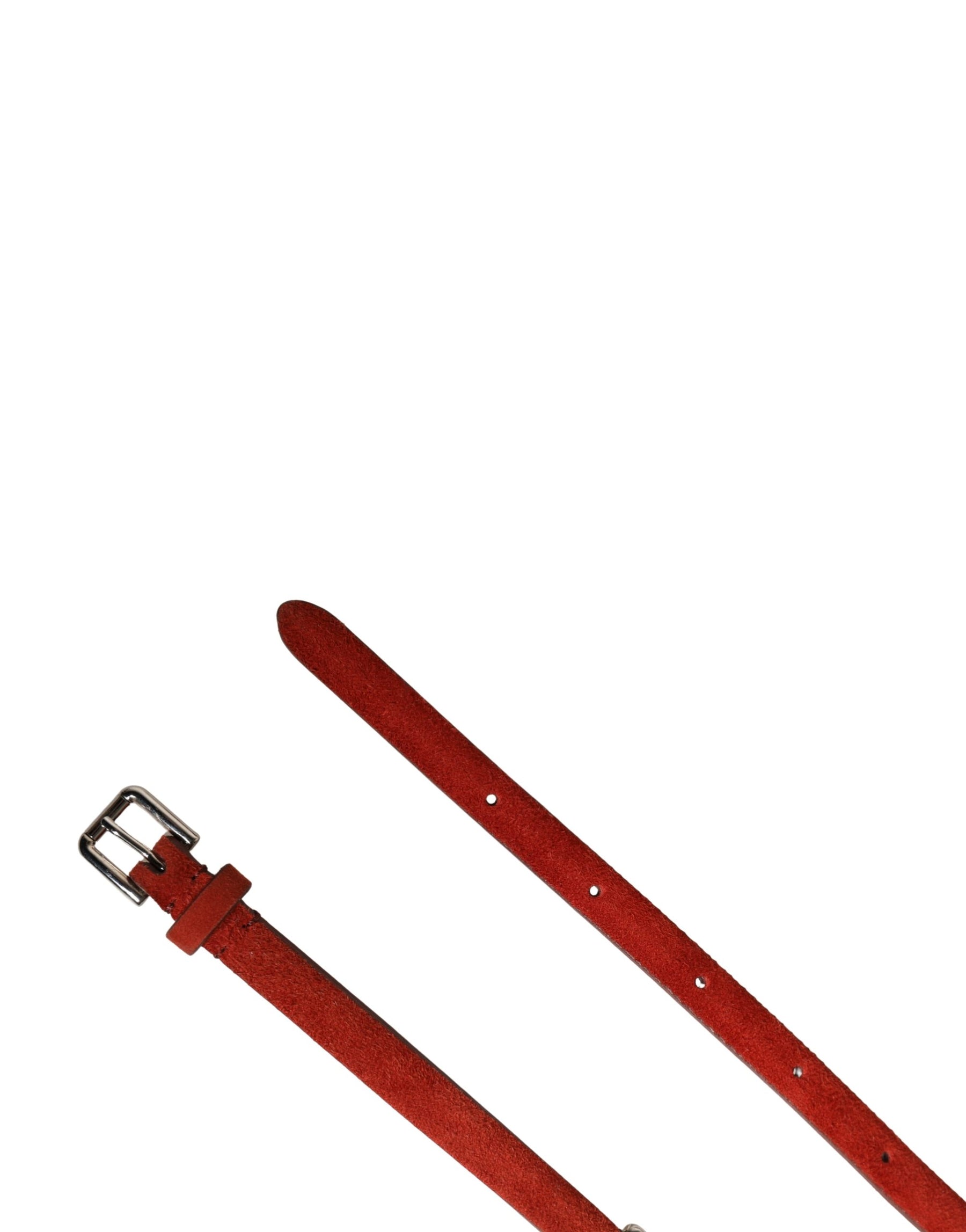 Dolce & Gabbana Red Velvet Crystals Chain Embellished Belt | Regal Royce