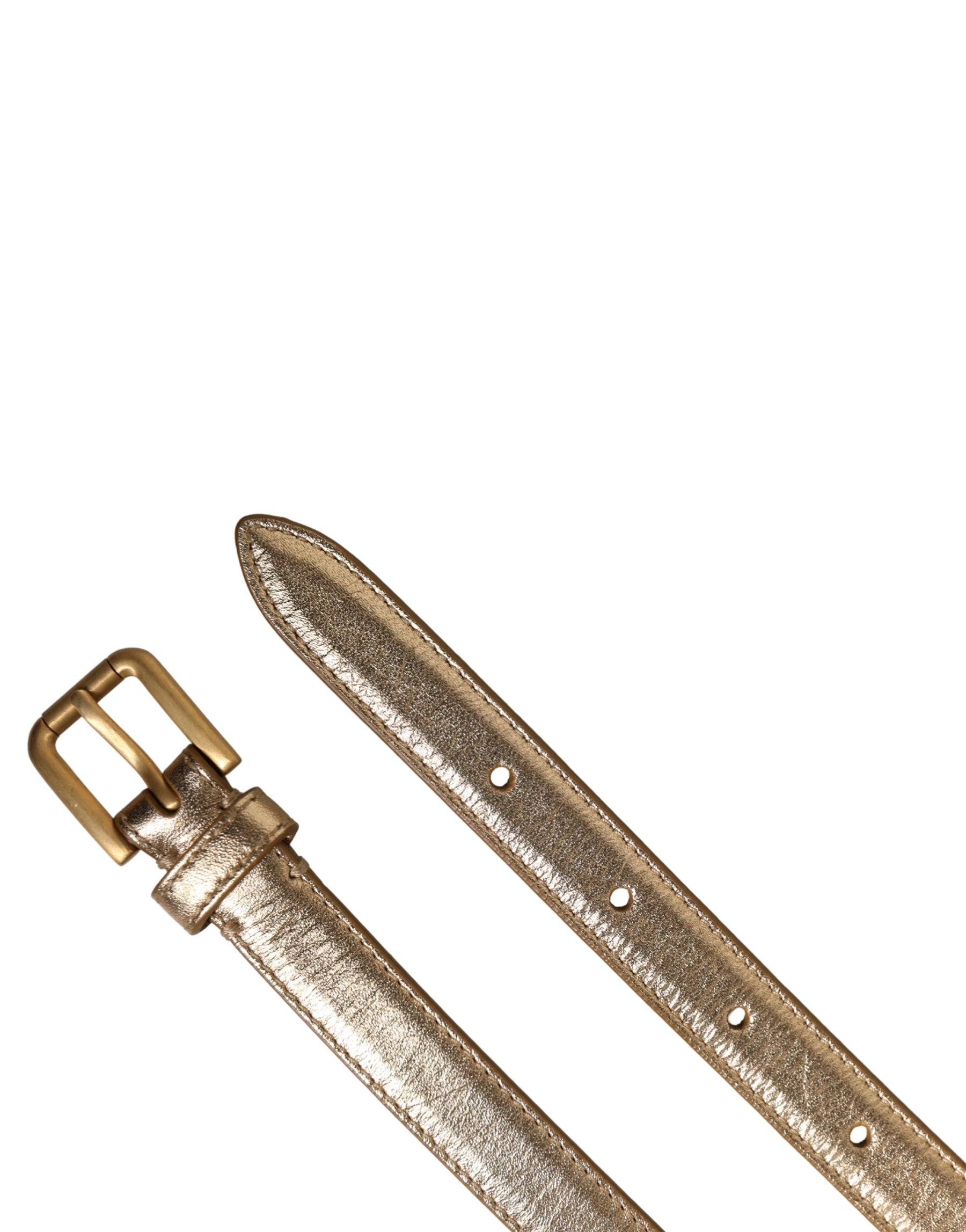 Dolce & Gabbana Gold Brass Chain Coin Embellished Metal Buckle Belt | Regal Royce