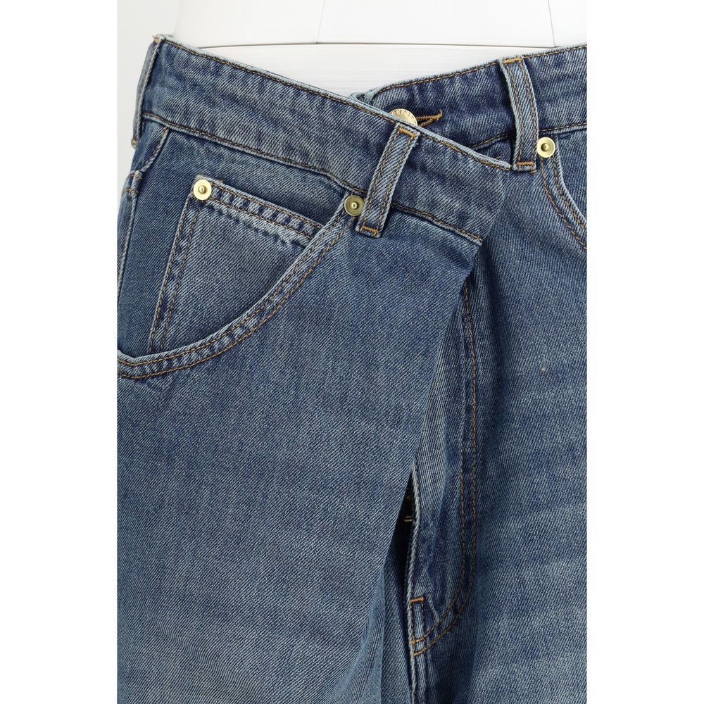 Darkpark Blue Cotton Relaxed Fit Jeans | Regal Royce