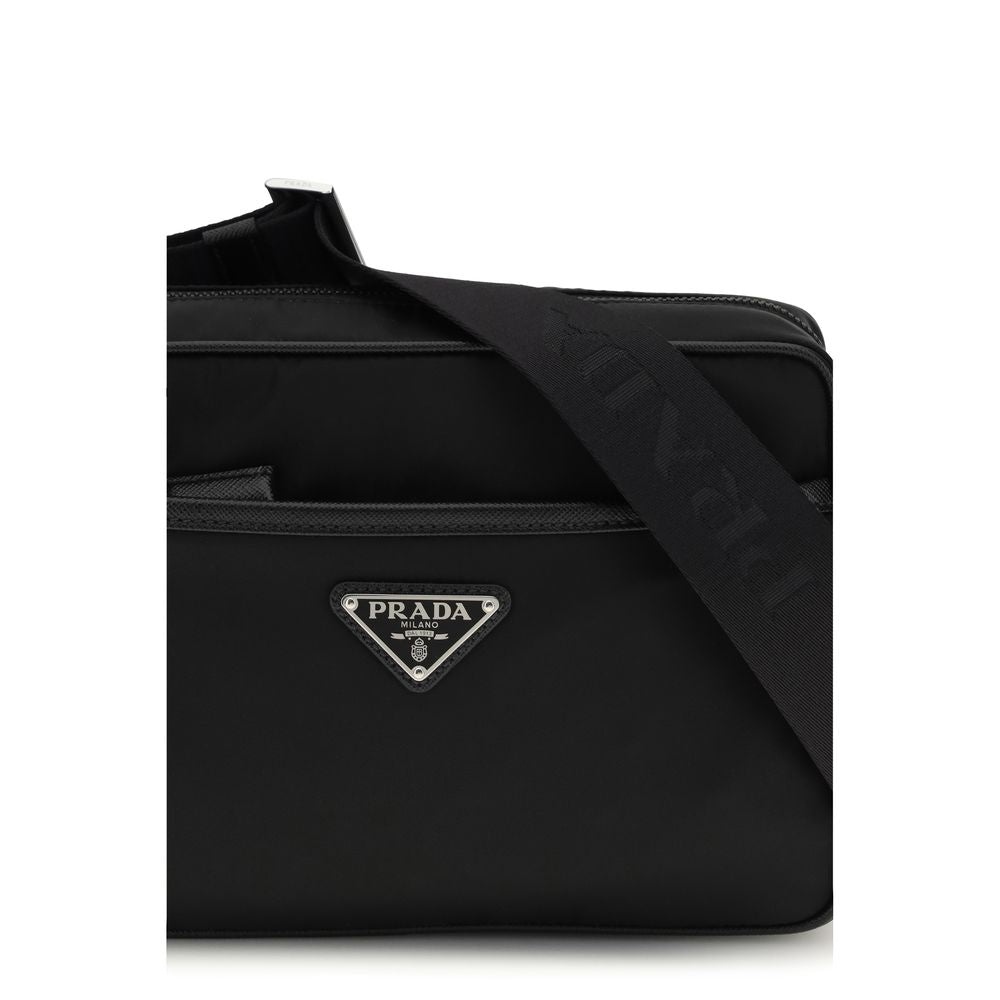 Prada Black Recycled Polyamide Shoulder Bag | Regal Royce