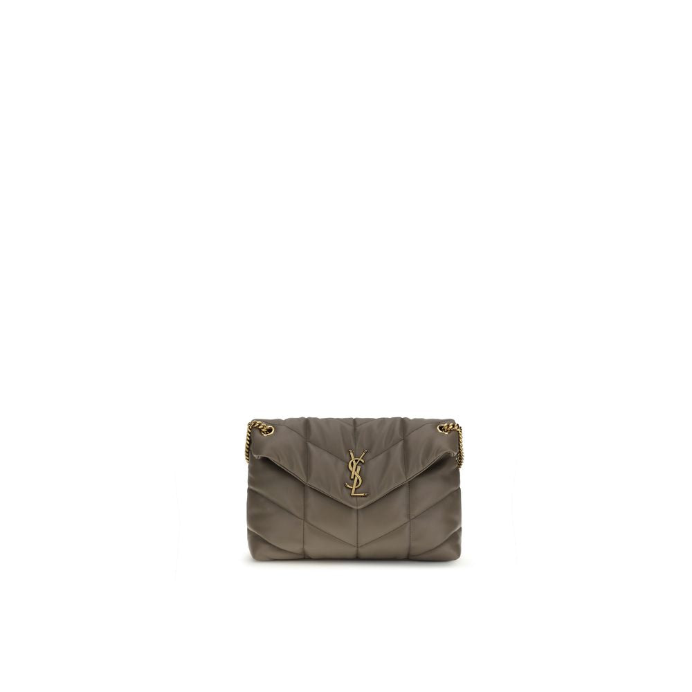 Saint Laurent Gray Lamb Leather Shoulder Bag | Regal Royce