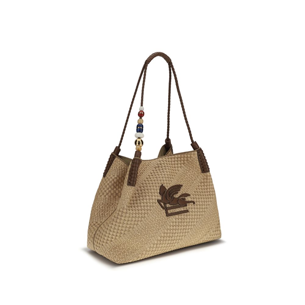 Etro Beige Raffia Shoulder Bag | Regal Royce