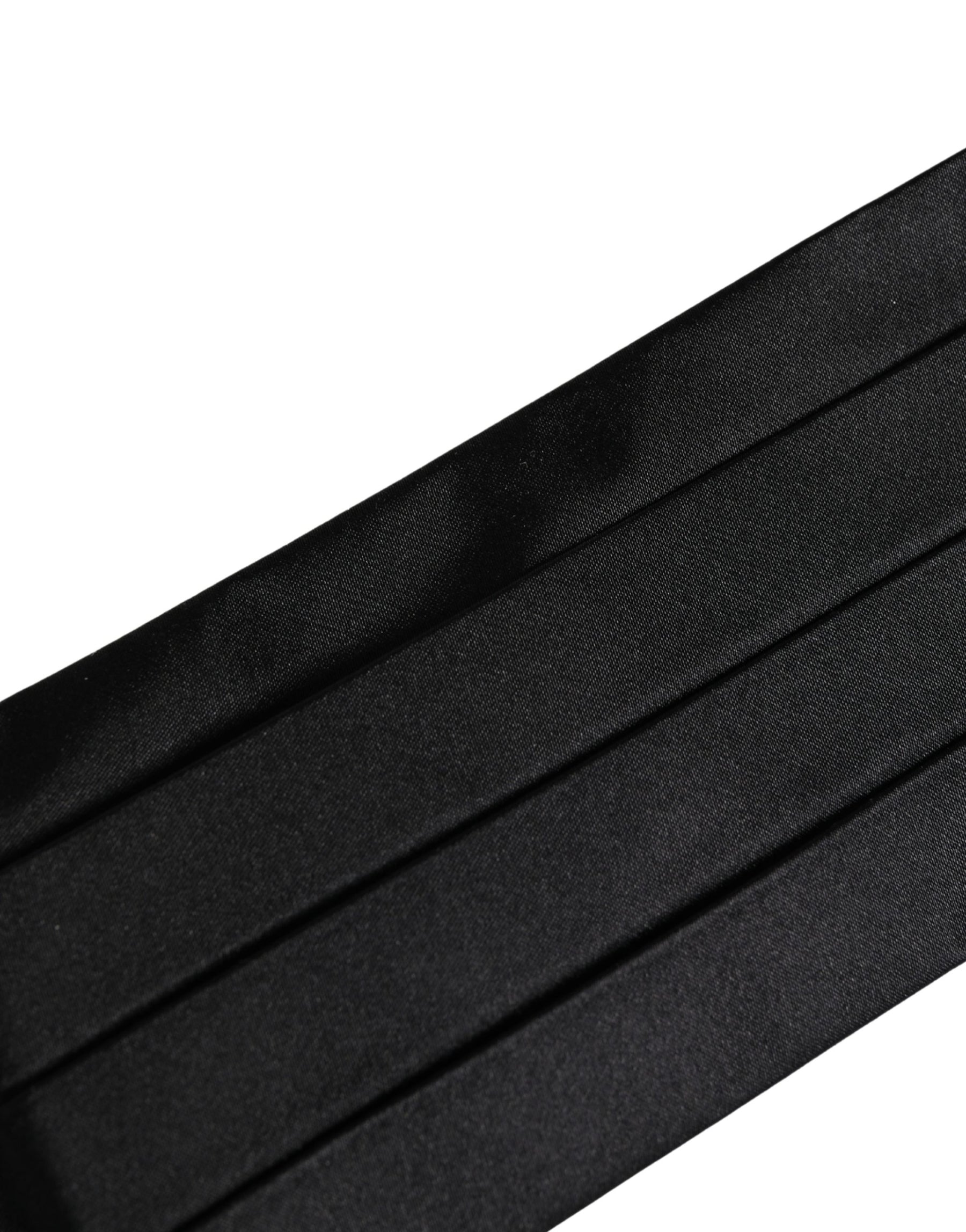 Dolce & Gabbana Black 100% Silk Women Wide Waist Cummerbund | Regal Royce