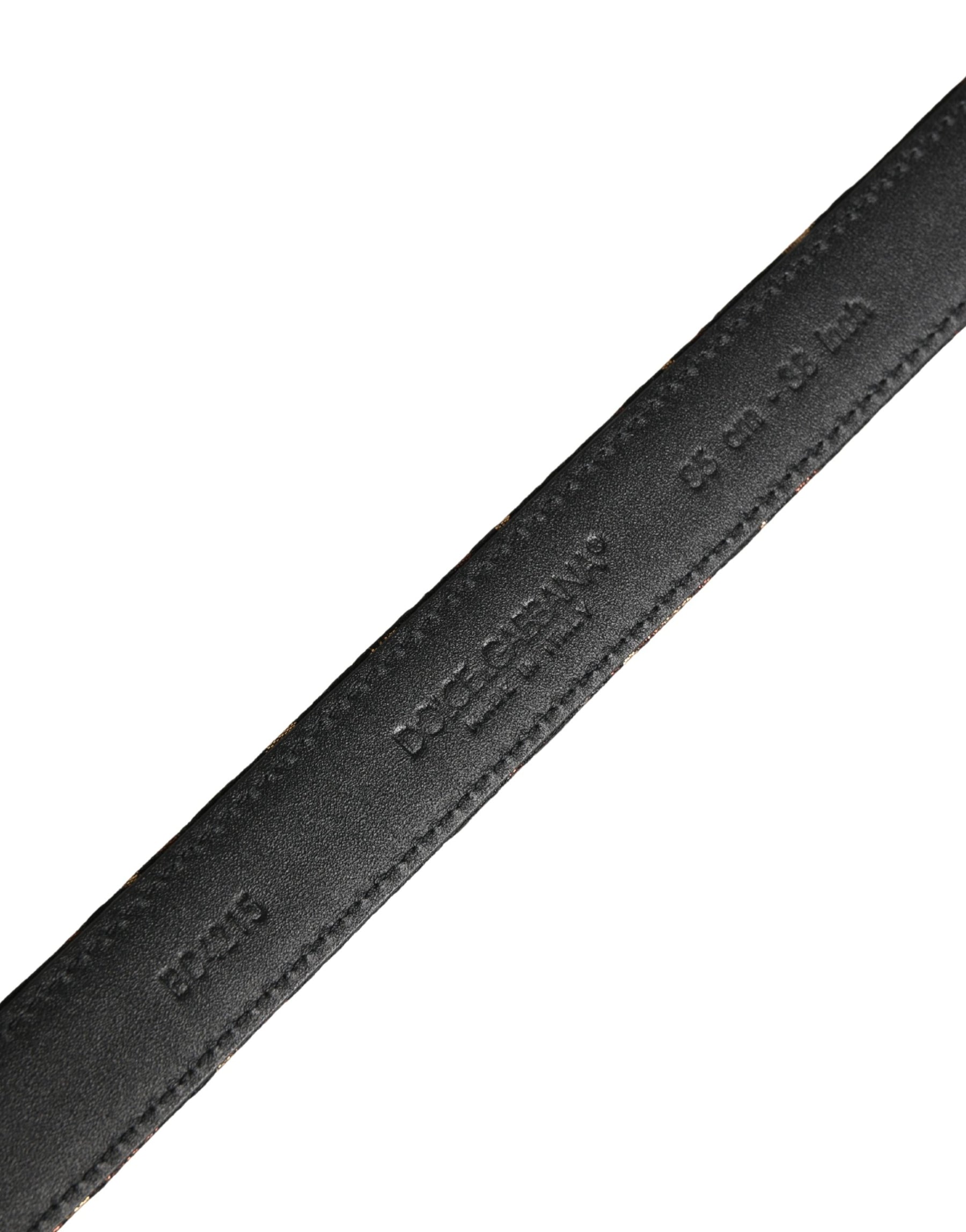 Dolce & Gabbana Multicolor Jacquard Silver Metal Buckle Belt | Regal Royce
