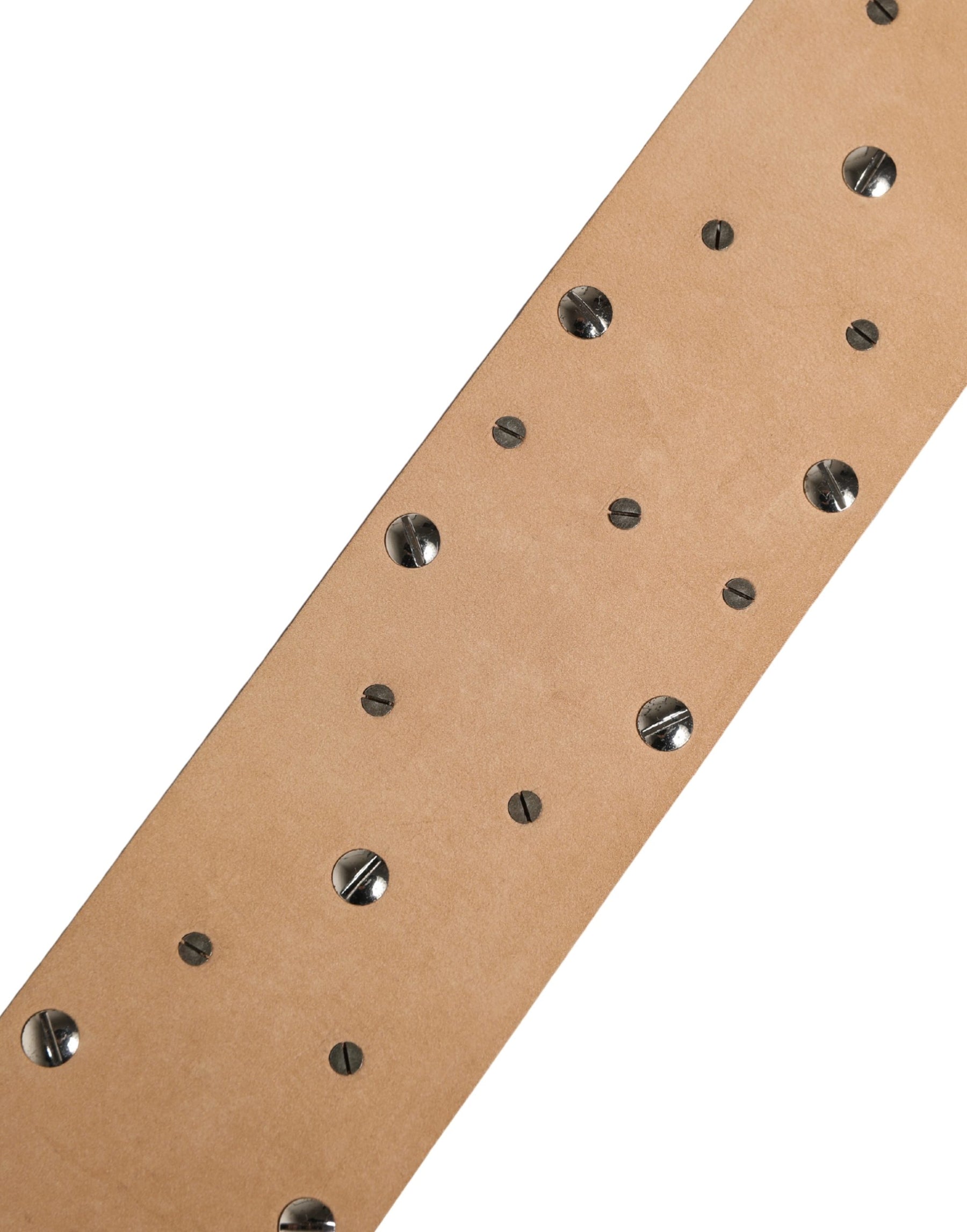 Dolce & Gabbana Silver Leather Crystal Metal Buckle Belt | Regal Royce