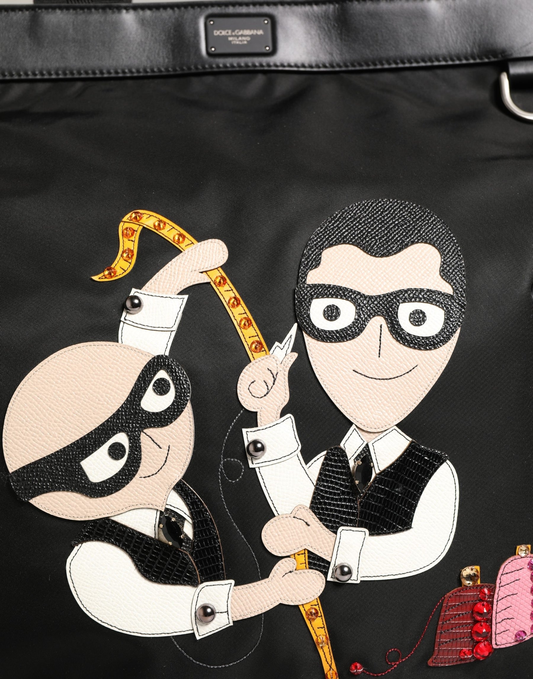 Dolce & Gabbana Black Leather #DGFamily Patch Shopping Tote Borse Bag | Regal Royce