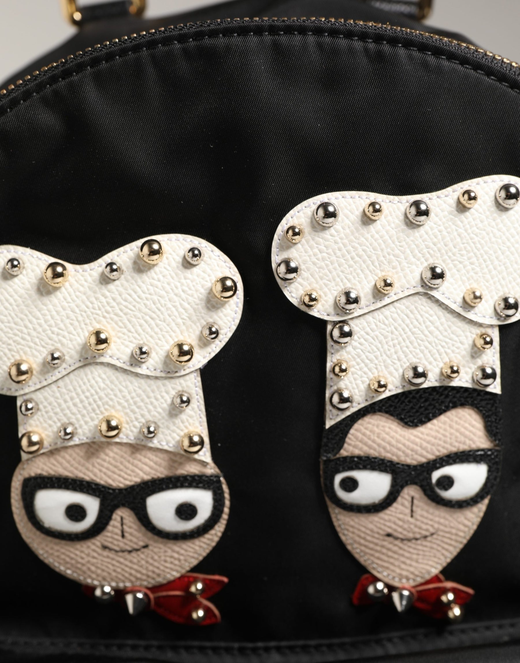 Dolce & Gabbana VULCANO Black Nylon #DGFAMILY Embellished Backpack Bag | Regal Royce