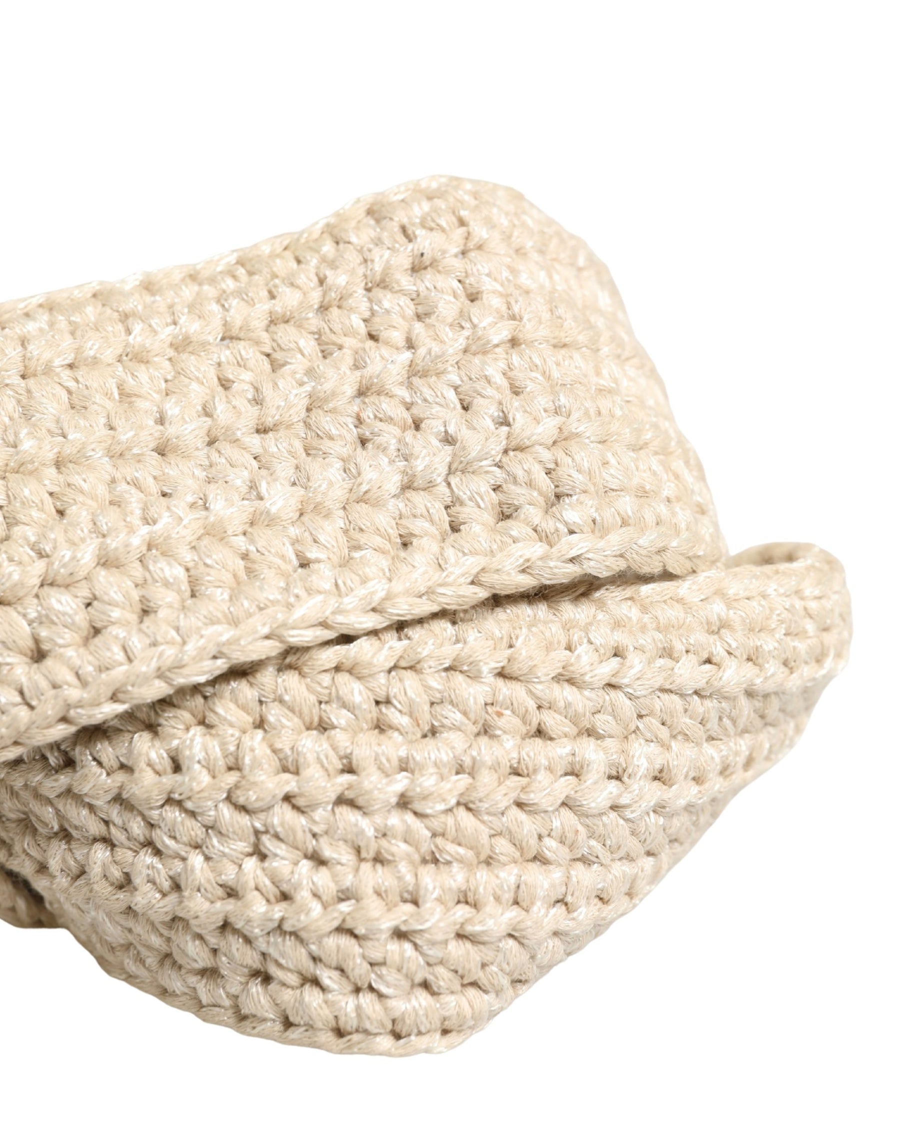 Ermanno Scervino Beige Woven Vintage Metal Buckle Waist Belt | Regal Royce