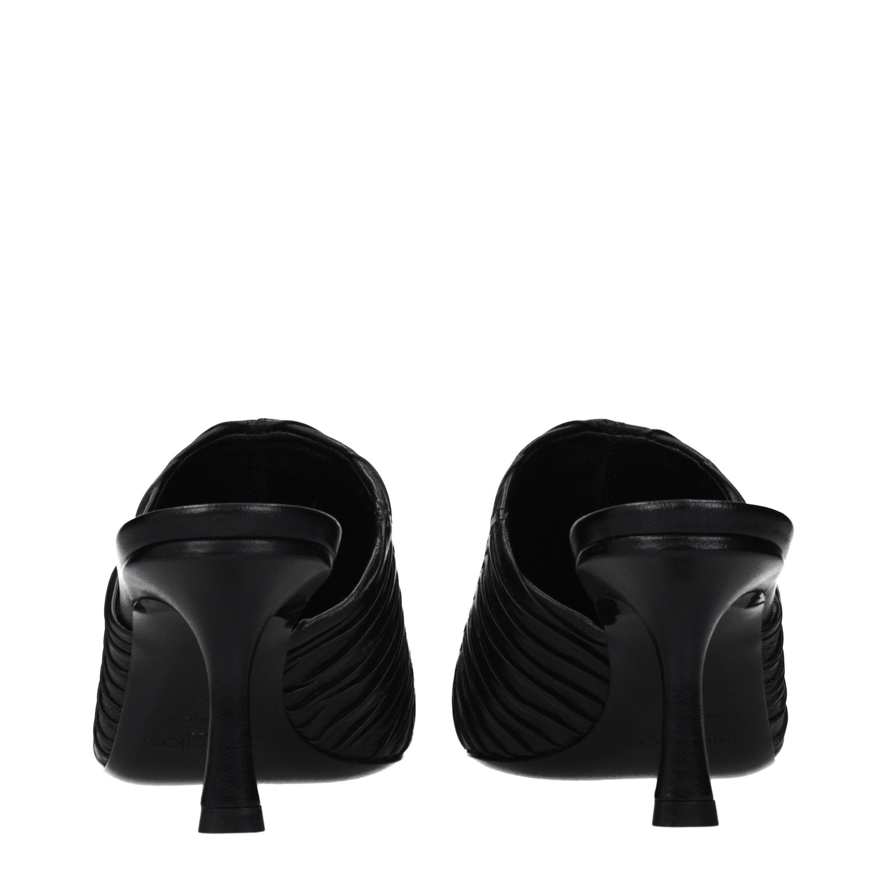 Jimmy Choo Black Leather Mid Heel Pumps | Regal Royce