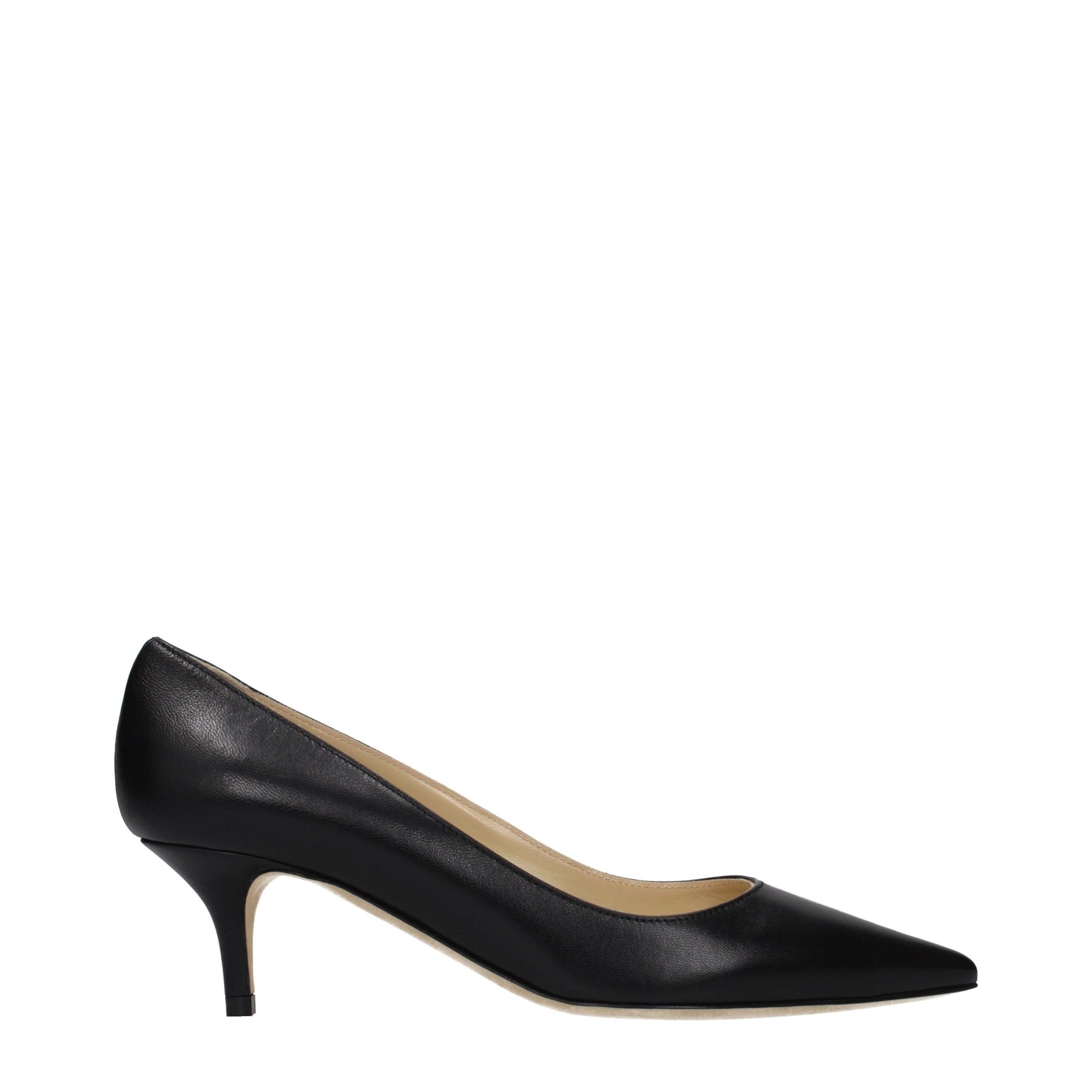 Jimmy Choo Black Leather Mid Heel Pumps | Regal Royce