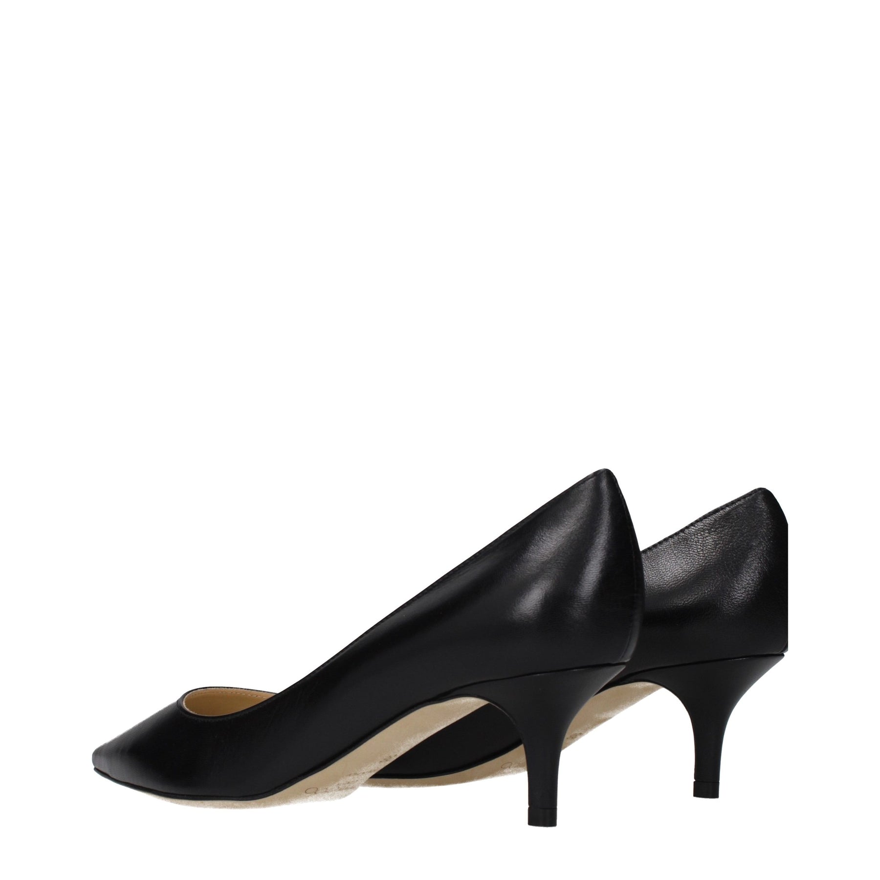 Jimmy Choo Black Leather Mid Heel Pumps | Regal Royce