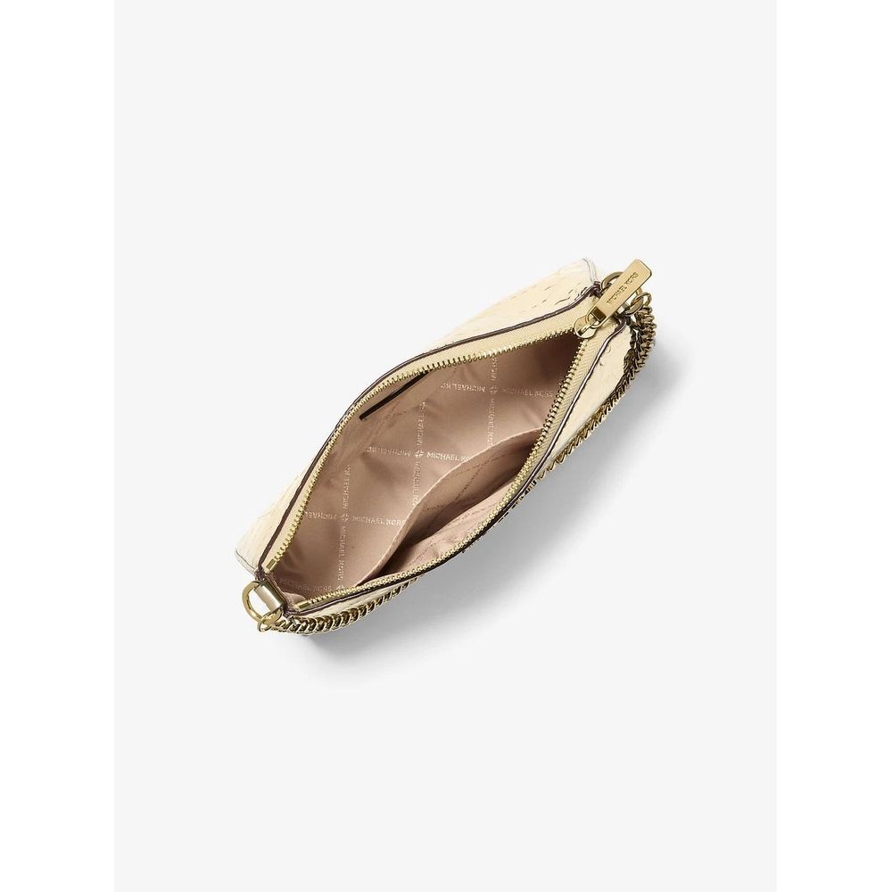 Michael Kors Gold Canvas Clutch Bag | Regal Royce