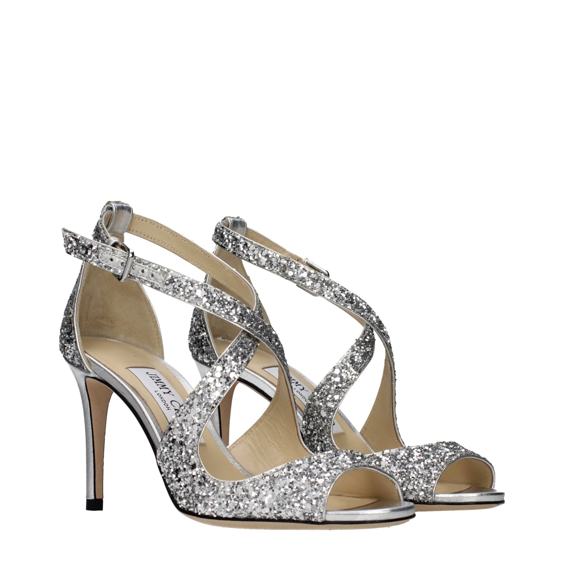 Jimmy Choo Gray Plastic Strap-On Sandals | Regal Royce