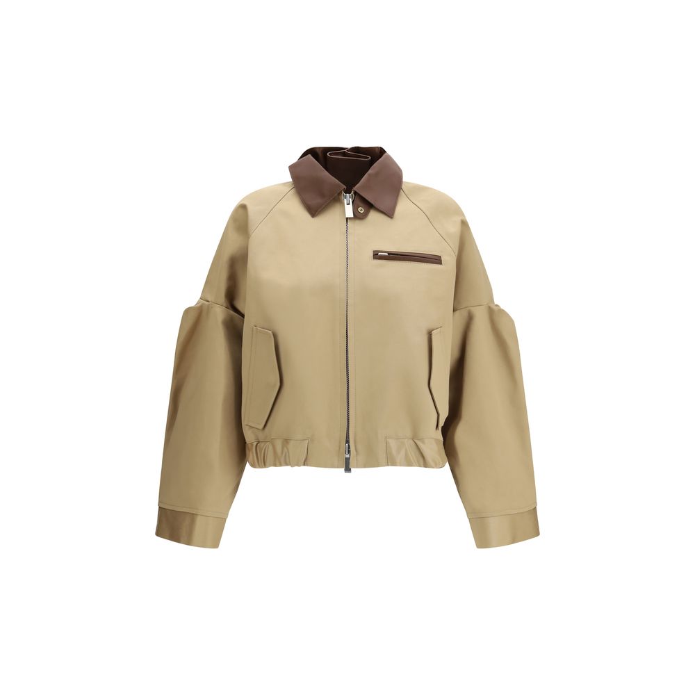 Sacai Beige Cotton Bomber | Regal Royce