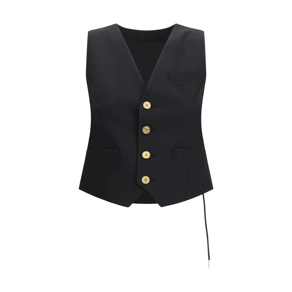 Sacai Black Polyester Waistcoat | Regal Royce