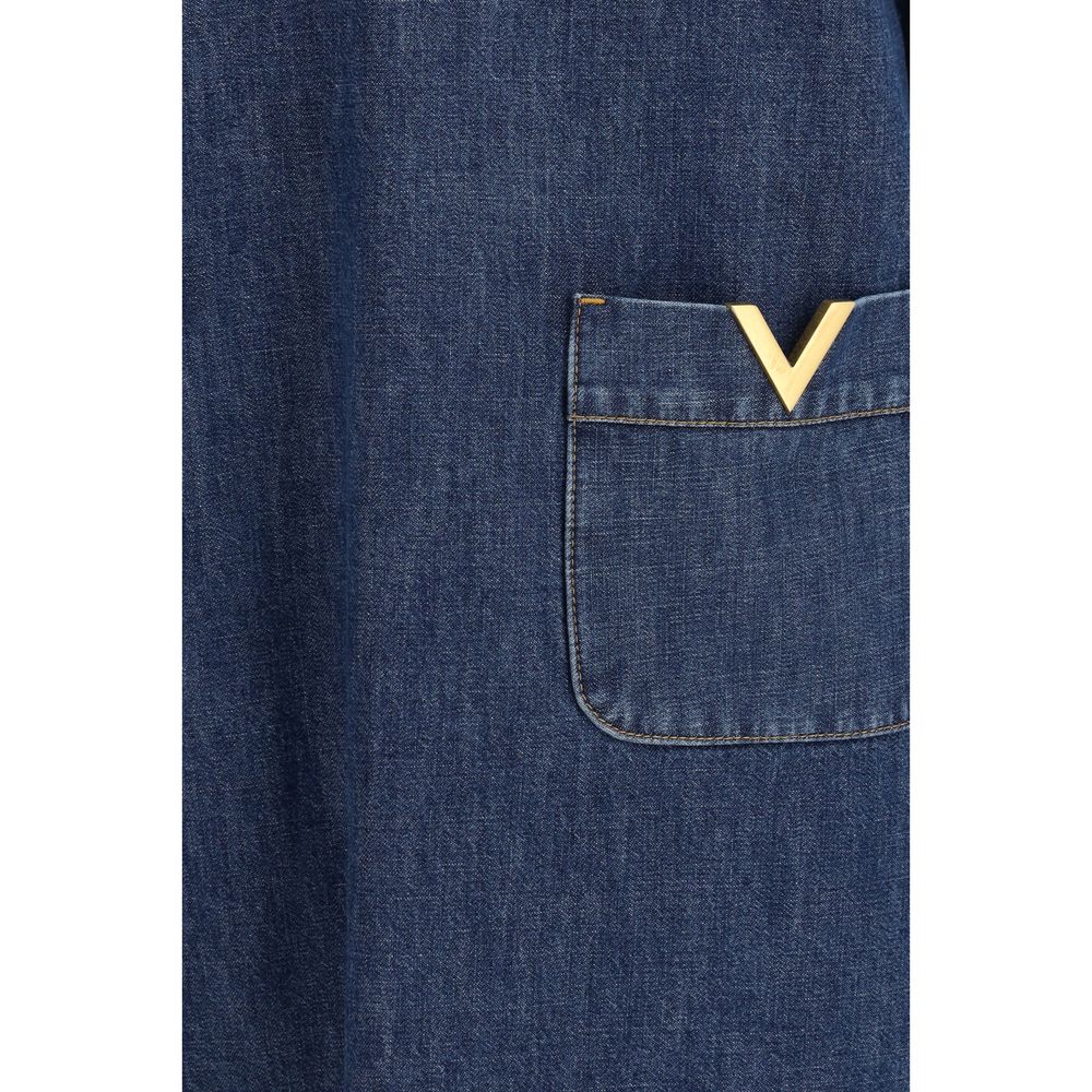 Valentino Blue Cotton Casual Dress | Regal Royce