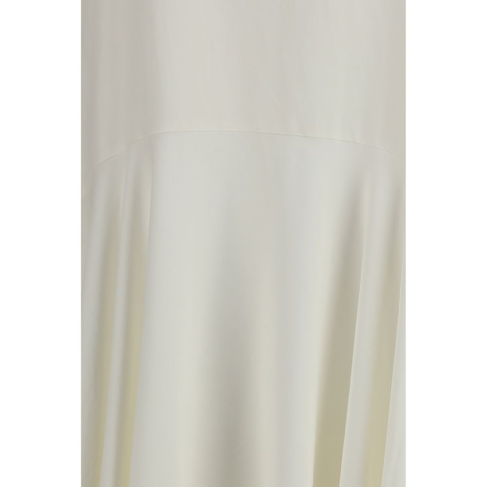 P.A.R.O.S.H. White Linen Casual Dress | Regal Royce