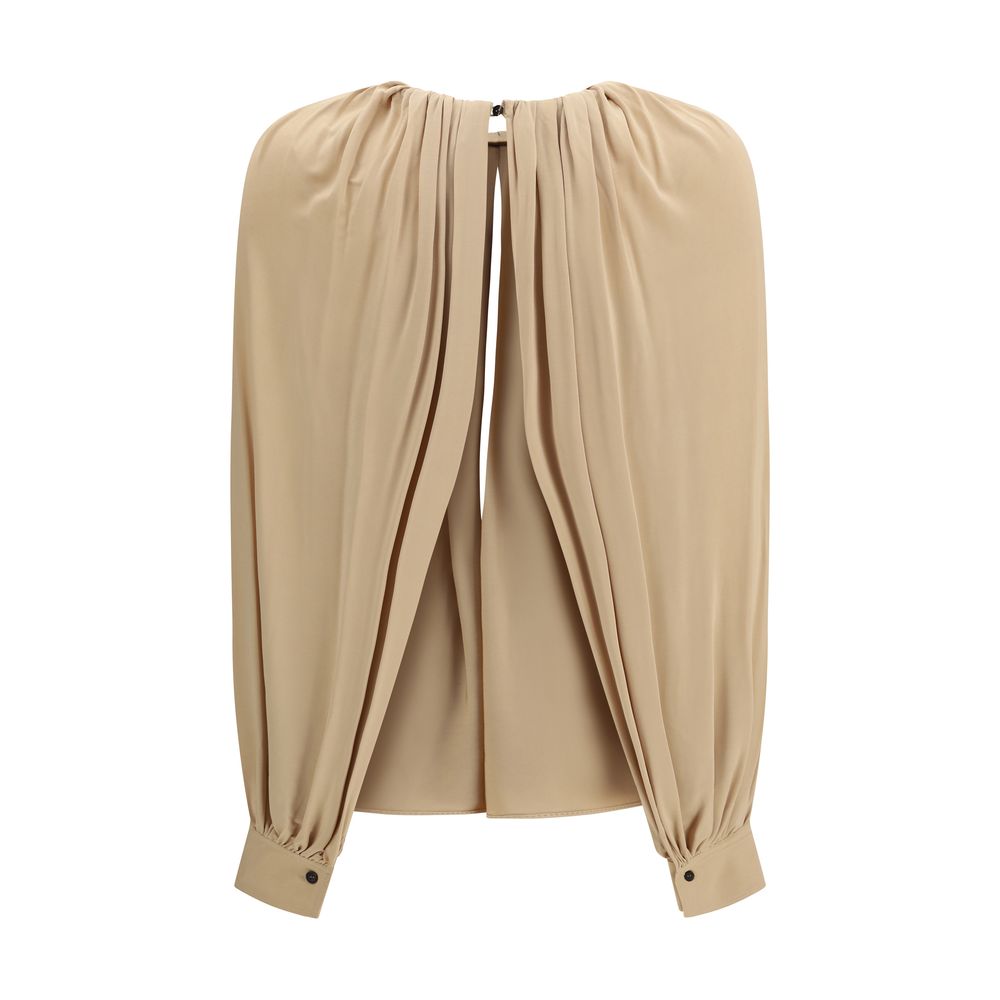 Ferragamo Beige Viscose Blouse | Regal Royce