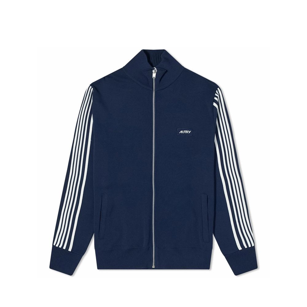 Autry Blue Nylon Cardigan | Regal Royce