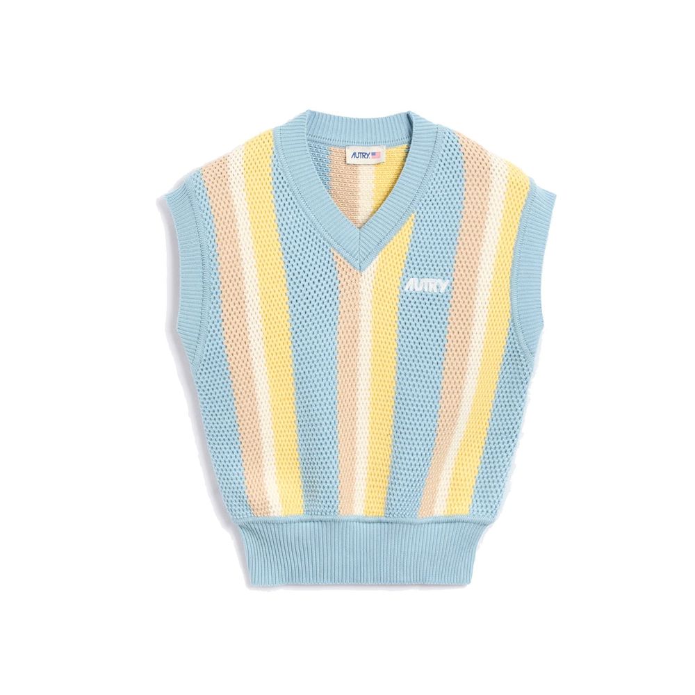 Autry Blue Cotton Waistcoat | Regal Royce