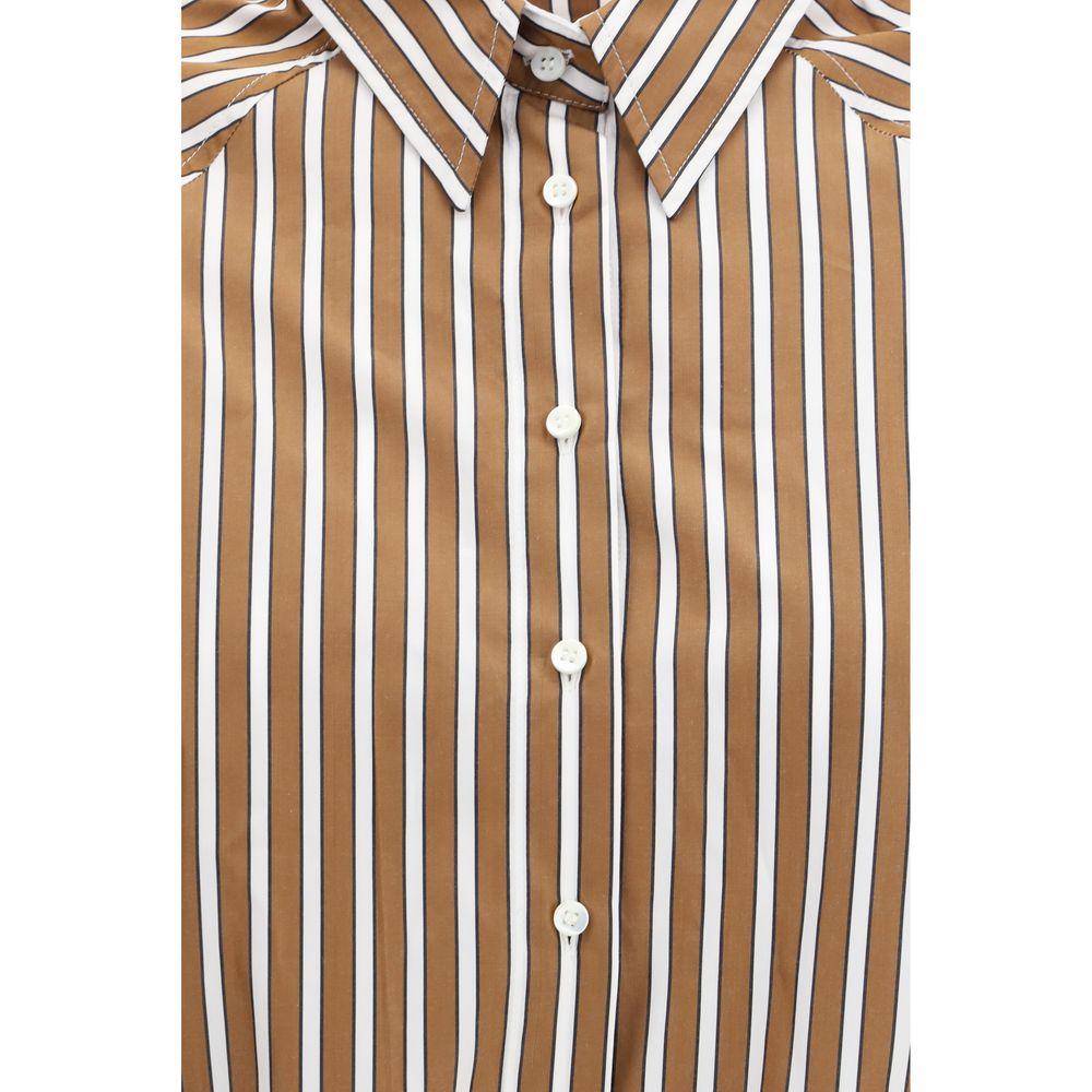 Brunello Cucinelli Brown Cotton Pattern Shirt | Regal Royce