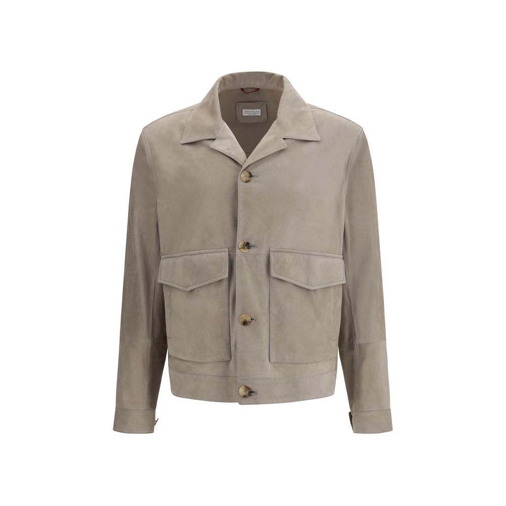 Brunello Cucinelli Bicolor Calf Leather Bos Taurus Clothing | Regal Royce
