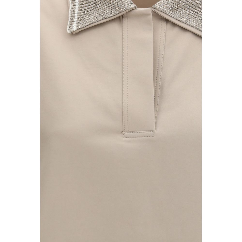 Brunello Cucinelli Beige Cotton Polo Shirt | Regal Royce