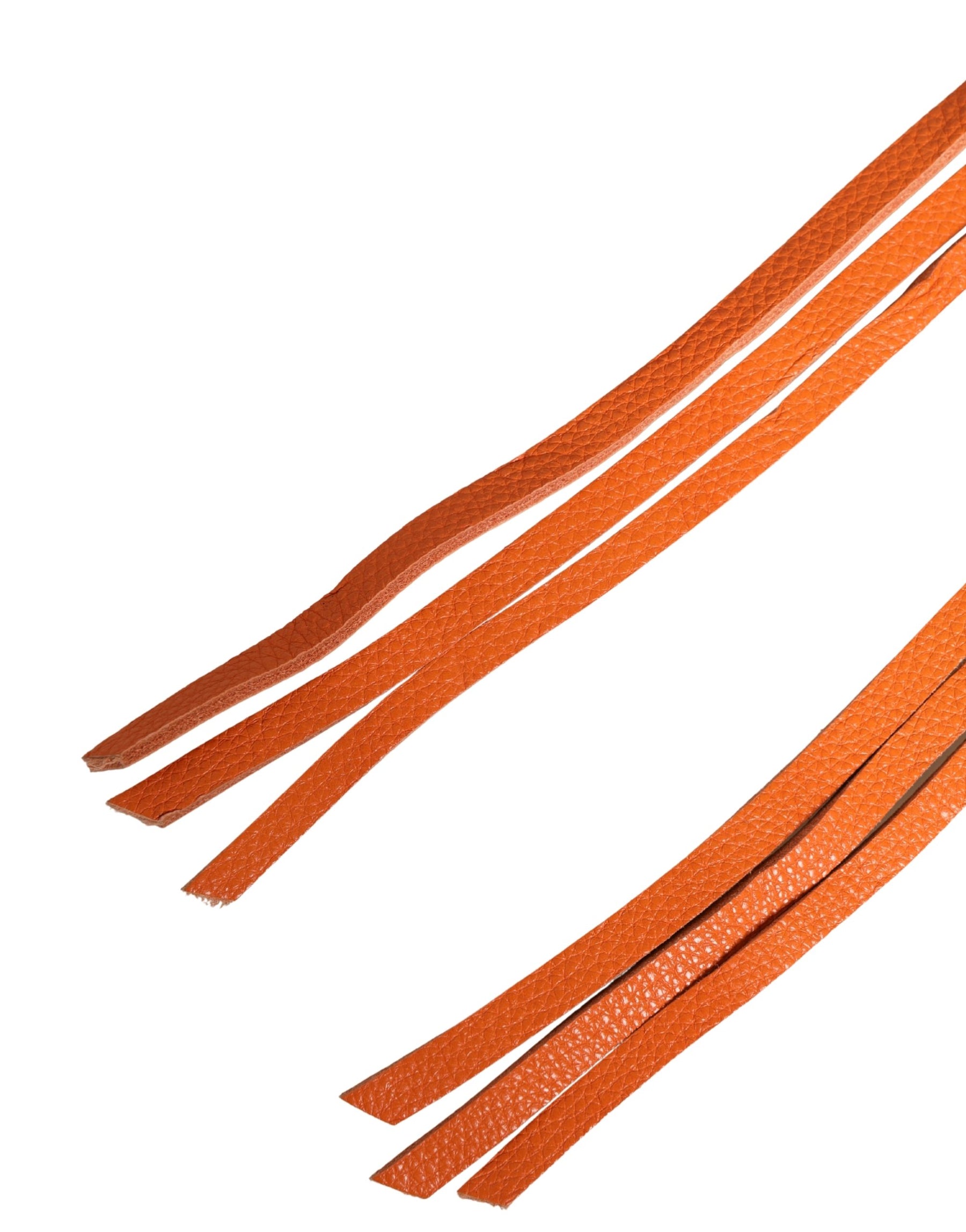 Scervino Street Orange Leather Chain Waist Metal Buckle Belt | Regal Royce