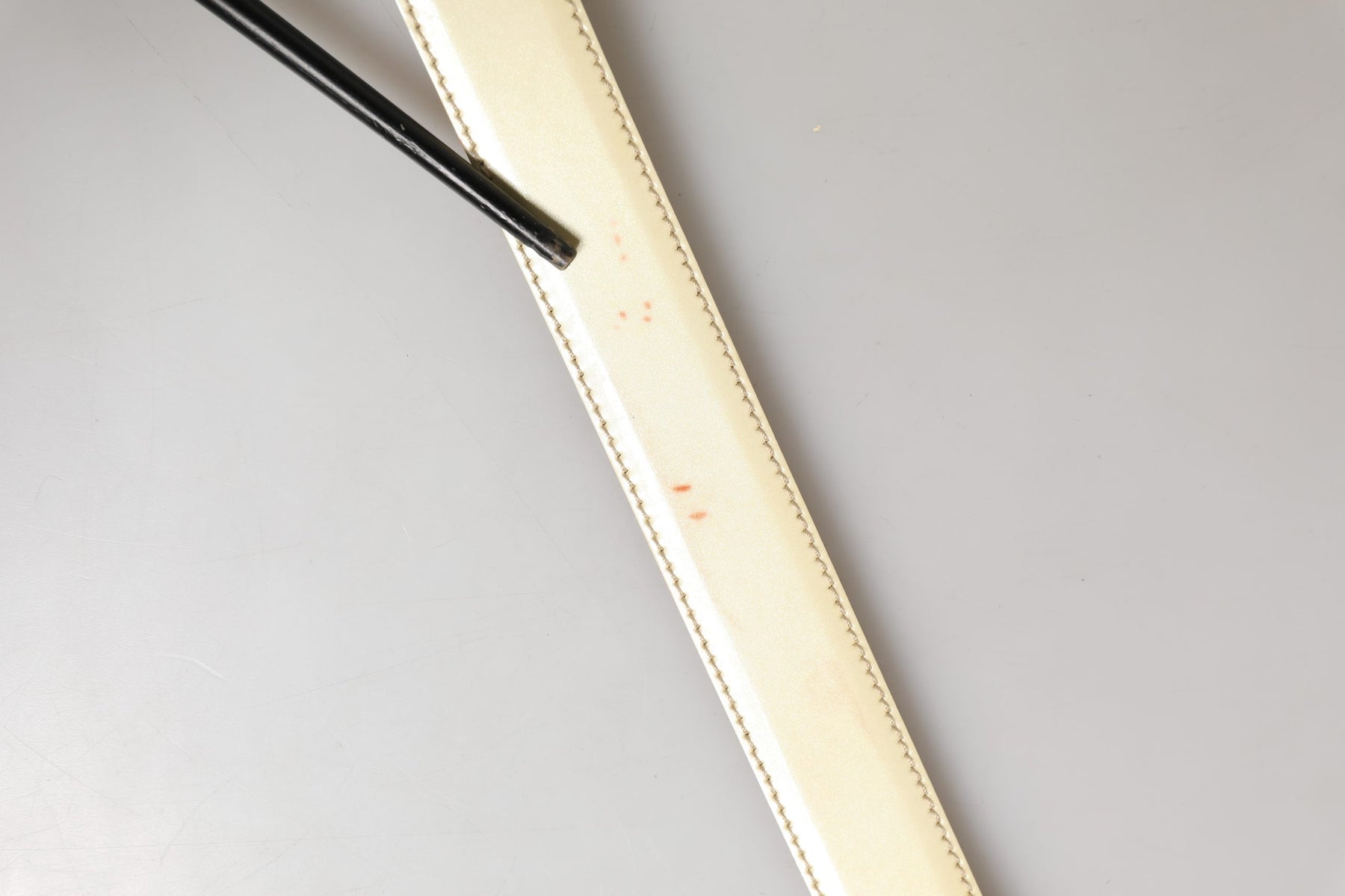 Prada Beige Leather Logo Waist Women Gold Metal Buckle Belt | Regal Royce