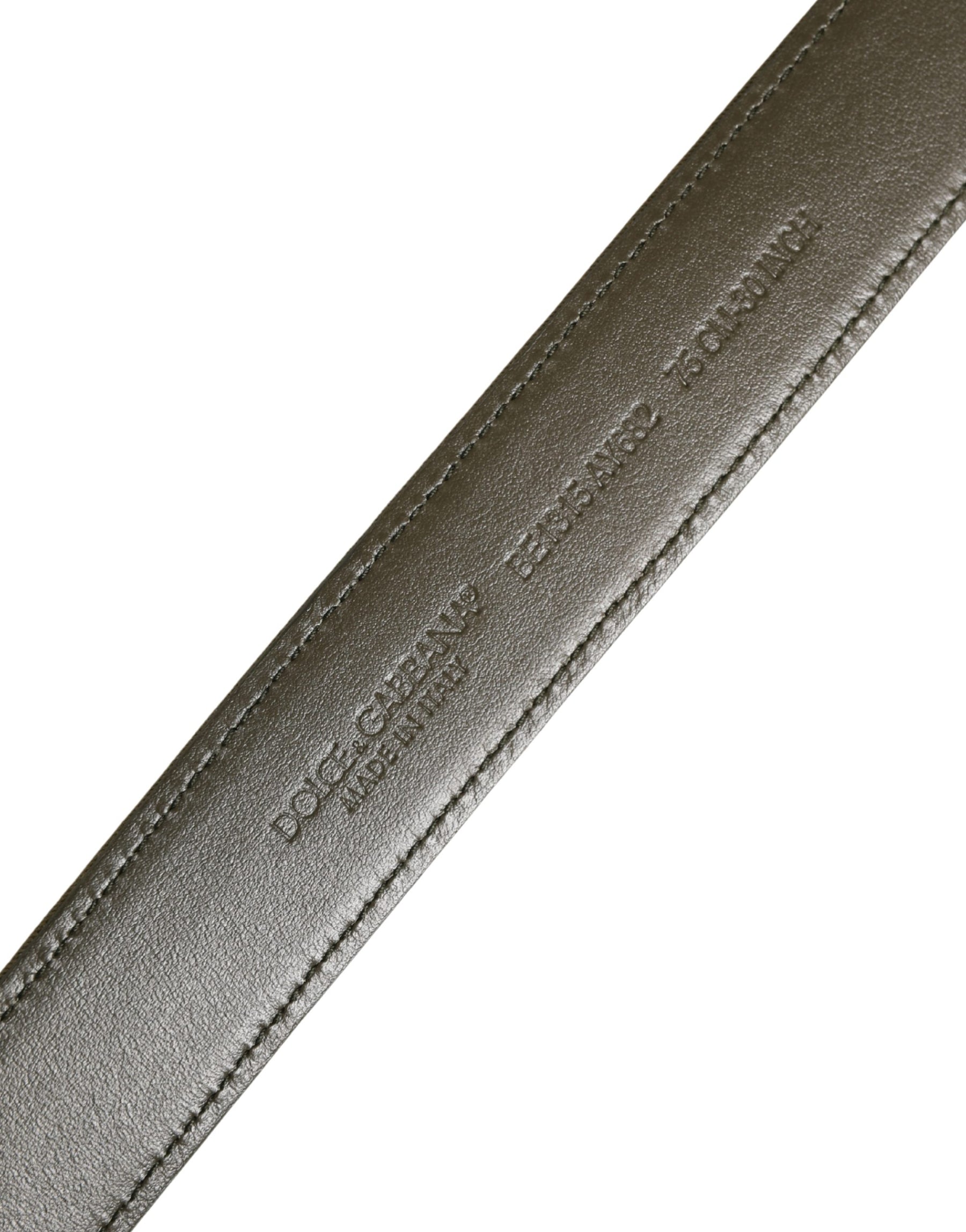 Dolce & Gabbana Green Camouflage Devotion Metal Buckle Belt | Regal Royce