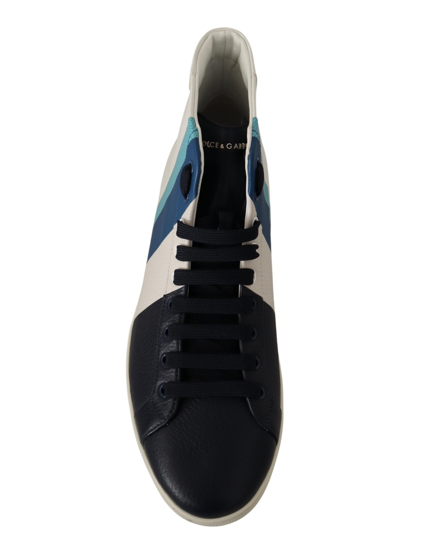 Dolce & Gabbana Multicolor Leather Mid Top Sneakers Shoes | Regal Royce