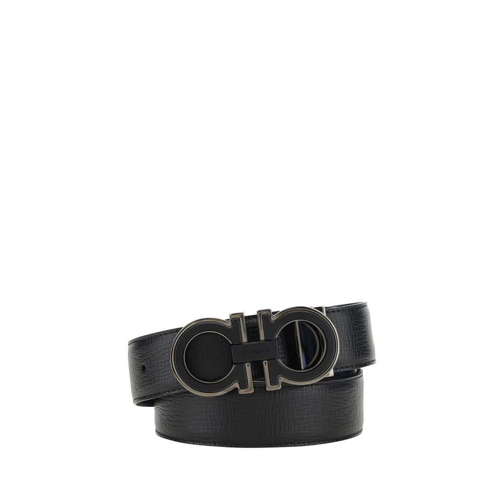 Ferragamo Blue Calf Leather Bos Taurus Belt | Regal Royce