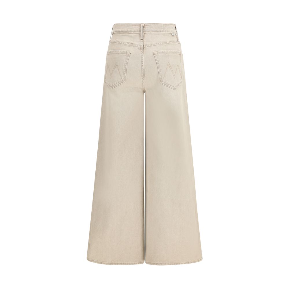 Mother Denim Beige Cotton Flared Jeans | Regal Royce