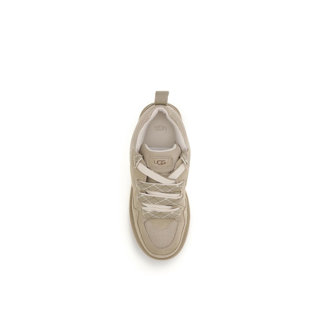 UGG Beige Calf Leather Bos Taurus Low Top Sneakers | Regal Royce