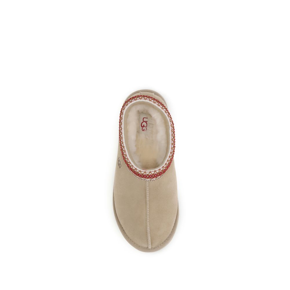 UGG Beige Calf Leather Bos Taurus Mules | Regal Royce