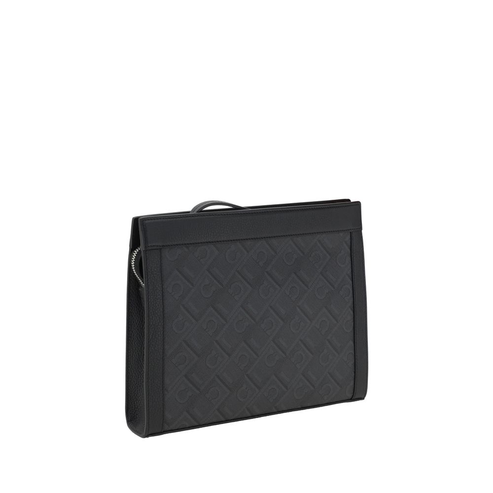 Ferragamo Black Polyethylene Clutch Bag | Regal Royce
