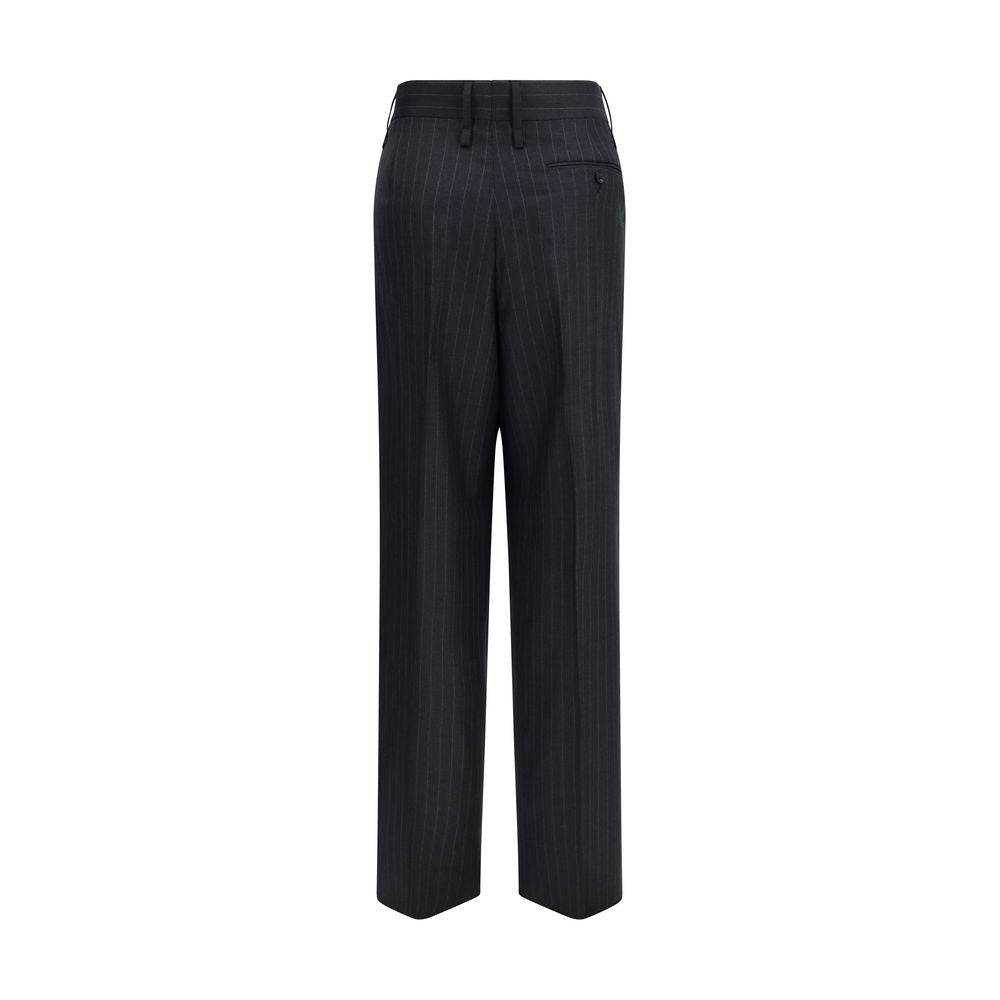 Ferragamo Gray Fleece Wool Casual Pants | Regal Royce