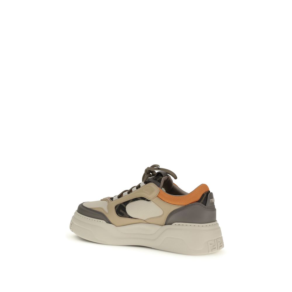 Fendi Multicolor Calf Leather Bos Taurus Chunky Sneakers | Regal Royce