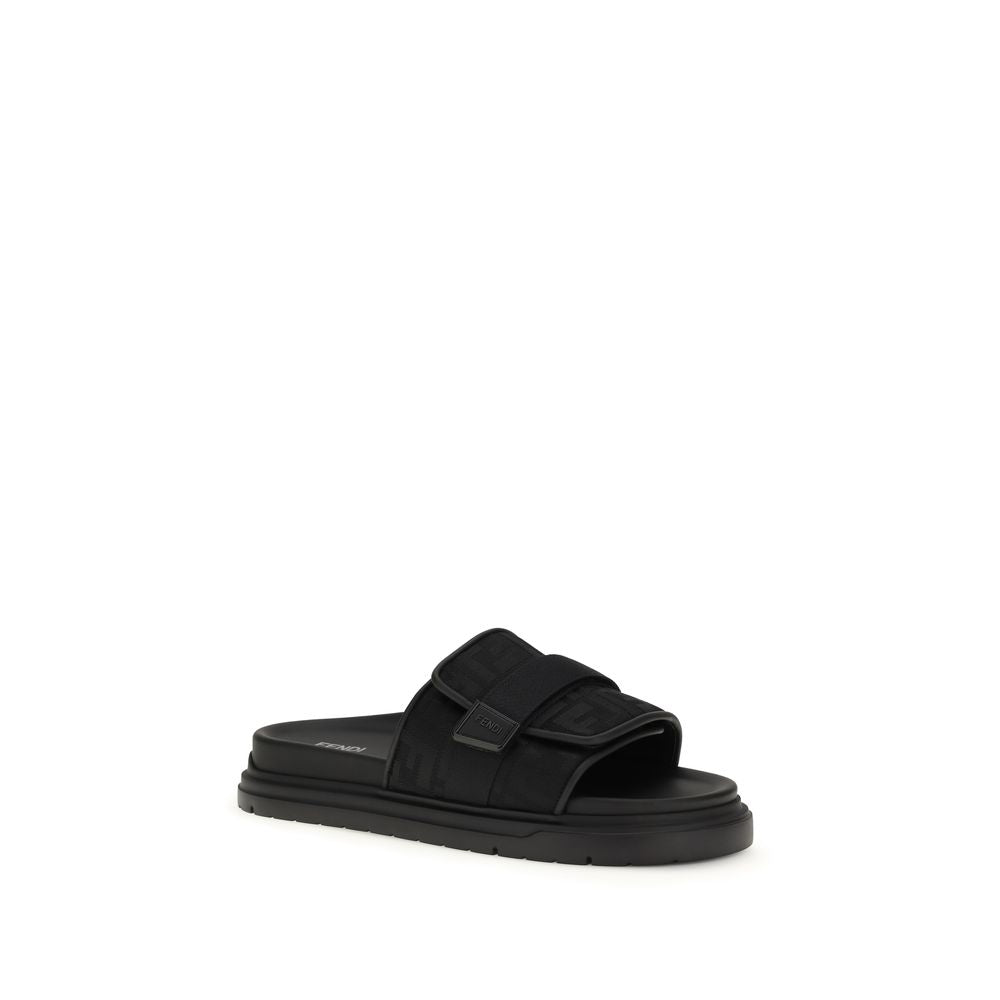 Fendi Black Polyamide Sandals | Regal Royce