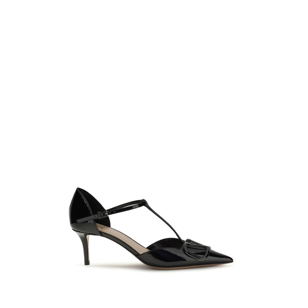 Valentino Garavani Black Calf Leather Bos Taurus High Heel Pumps | Regal Royce