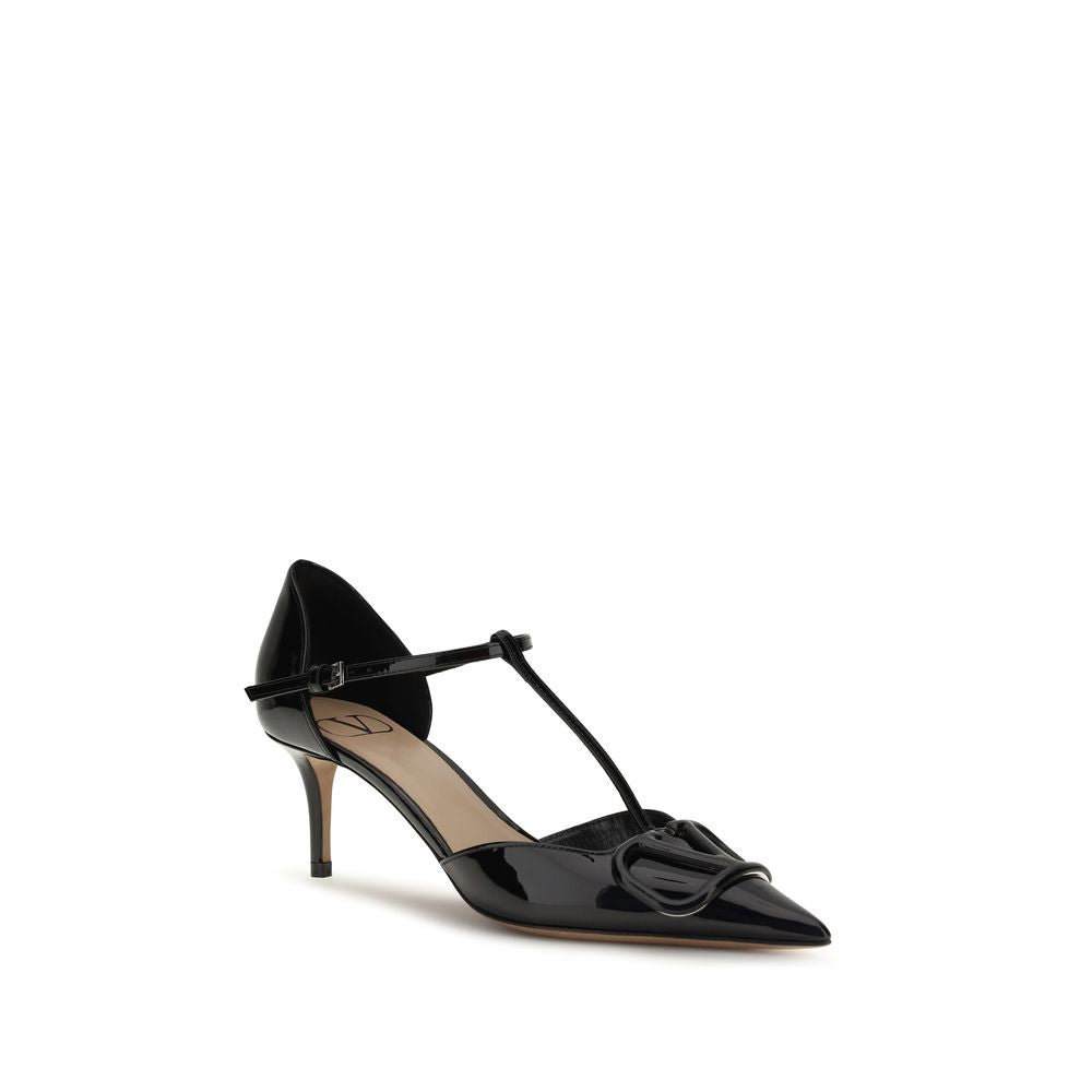 Valentino Garavani Black Calf Leather Bos Taurus High Heel Pumps | Regal Royce