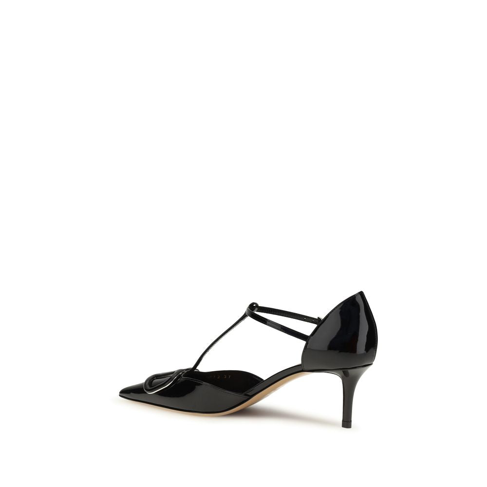 Valentino Garavani Black Calf Leather Bos Taurus High Heel Pumps | Regal Royce