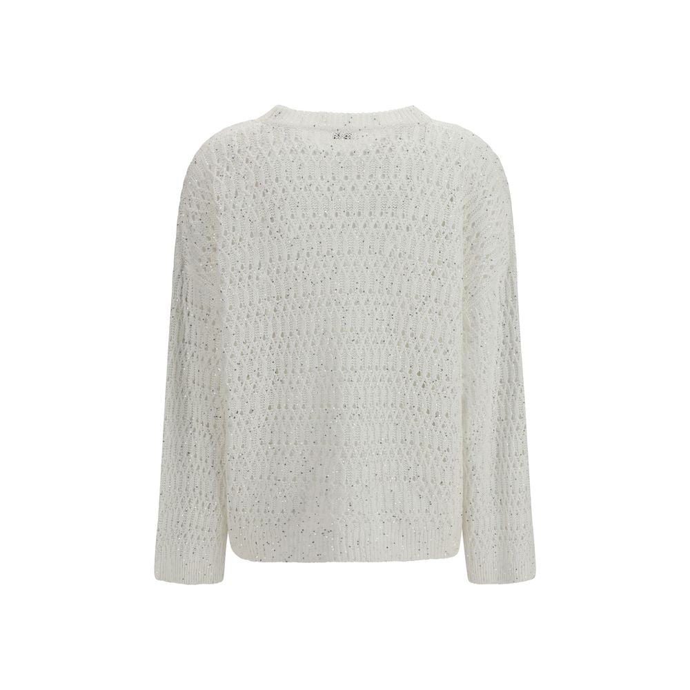 Brunello Cucinelli White Silk Sweatshirt | Regal Royce