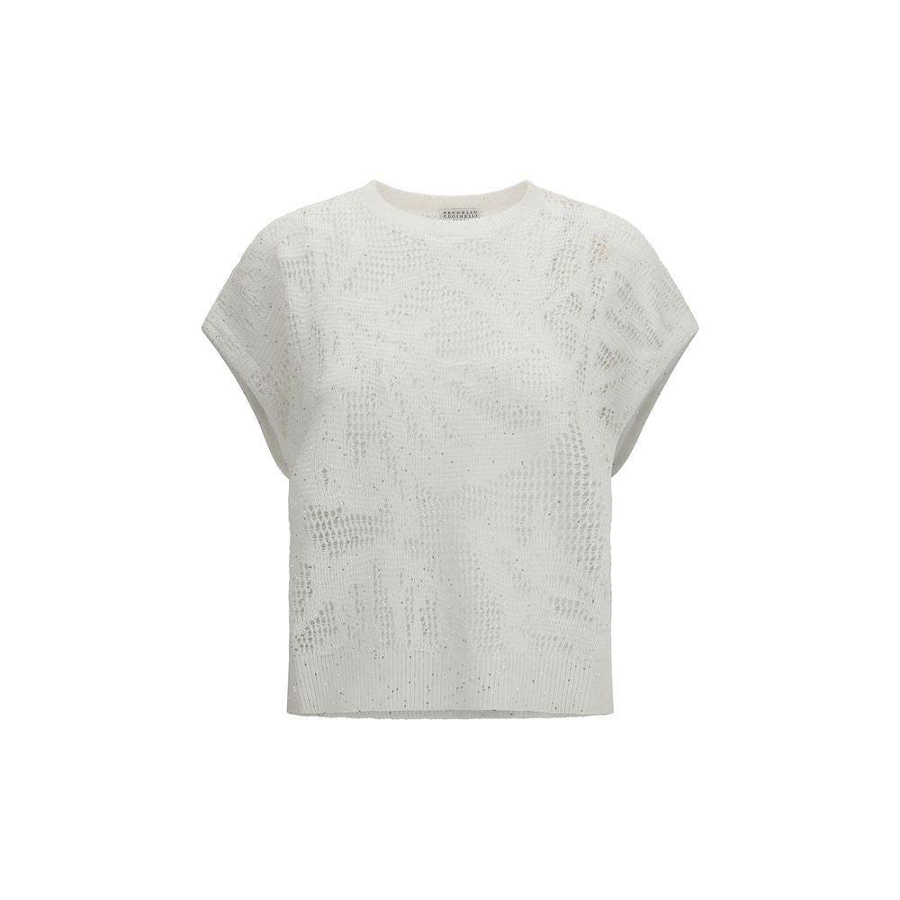 Brunello Cucinelli White Linen T-Shirt | Regal Royce