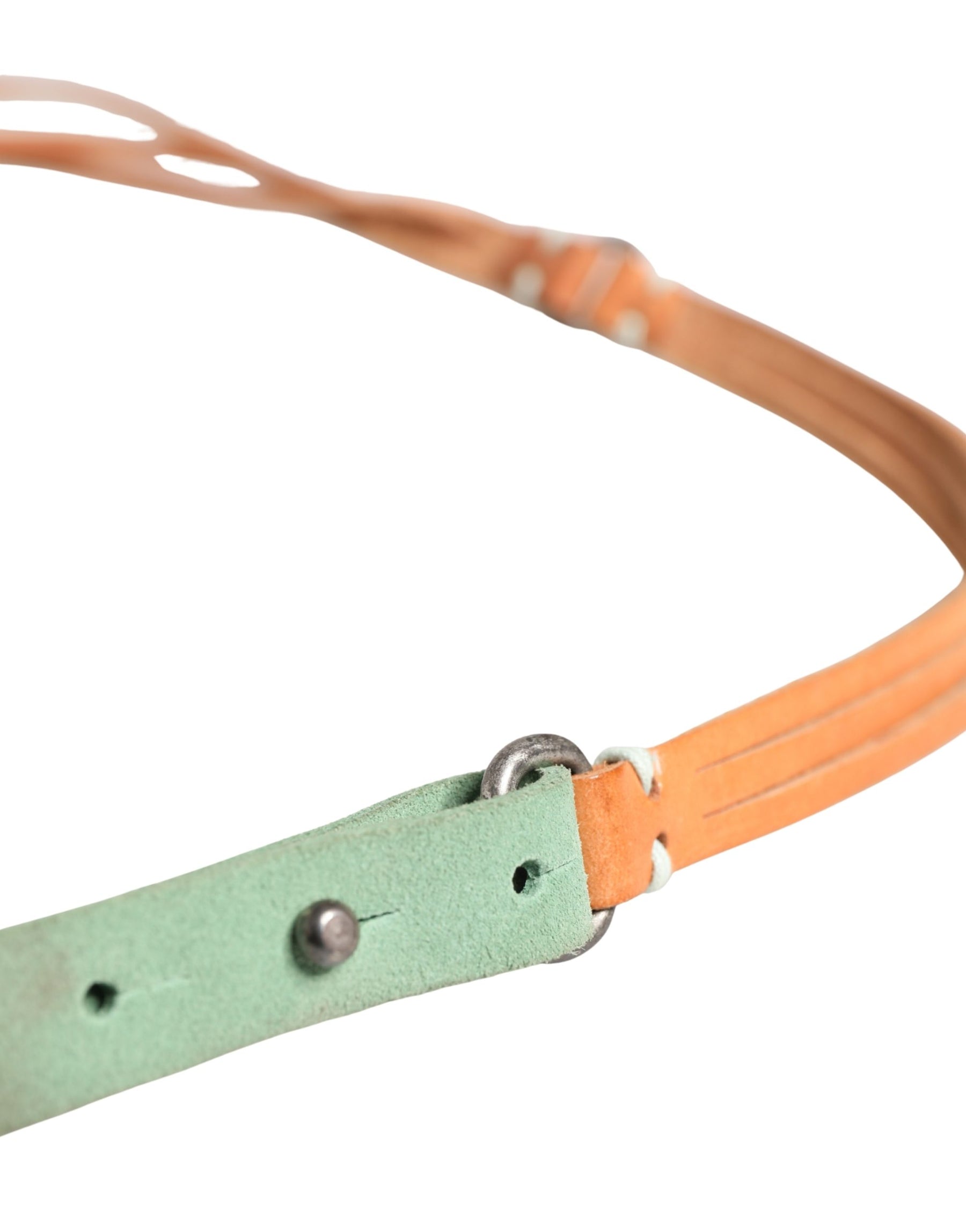 Scervino Street Brown Leather Silver Tone Buckle Waist Belt | Regal Royce
