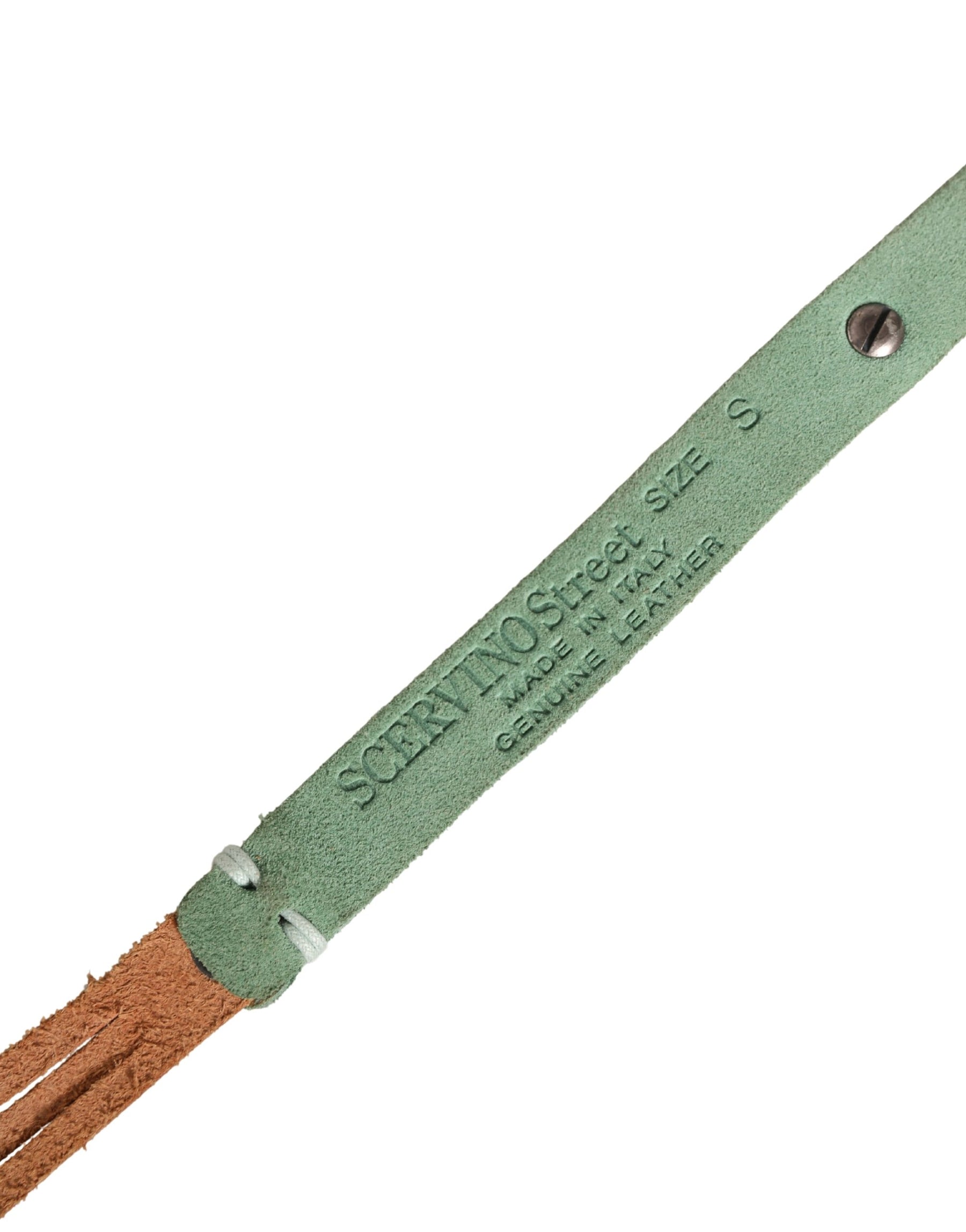 Scervino Street Brown Leather Silver Tone Buckle Waist Belt | Regal Royce