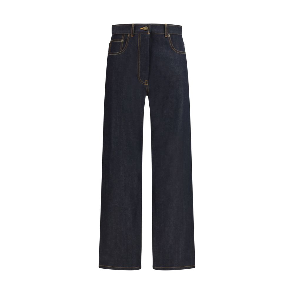 Thom Browne Blue Cotton Straight-Leg Jeans | Regal Royce