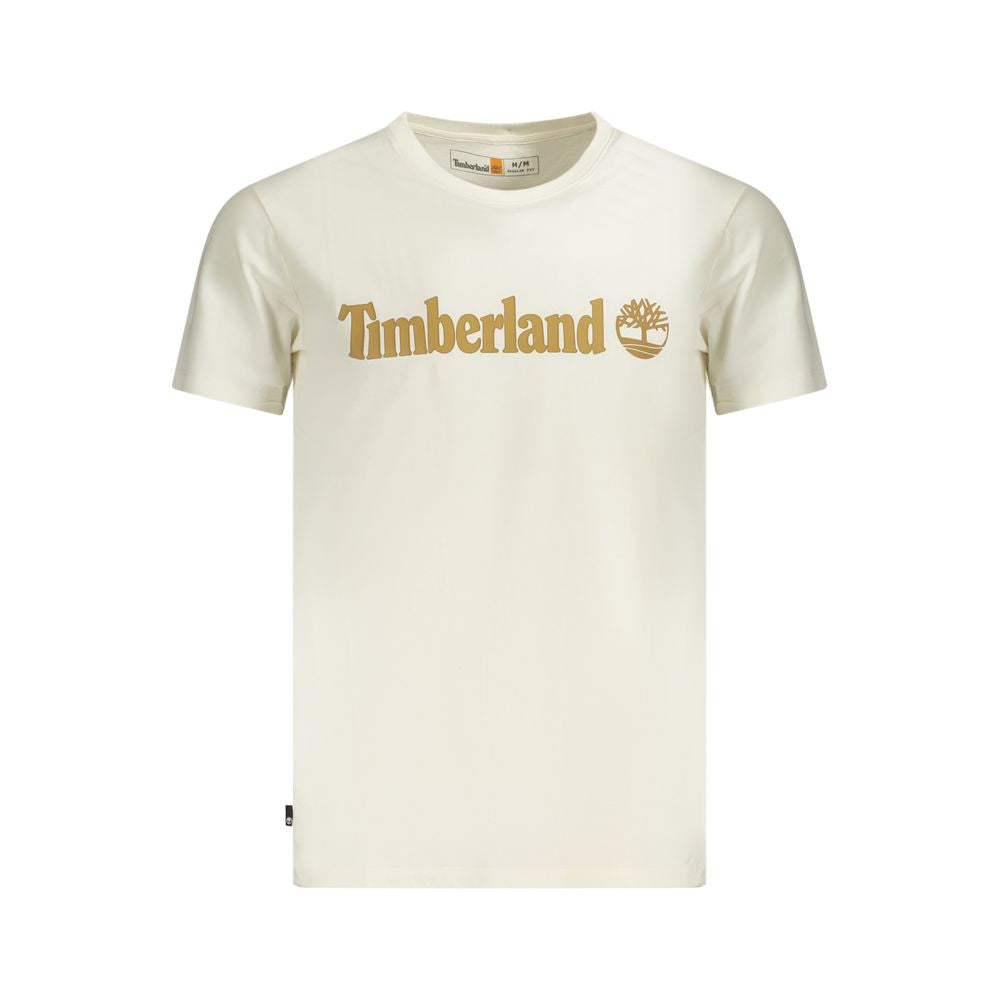 Timberland Beige Cotton Men T-Shirt | Regal Royce